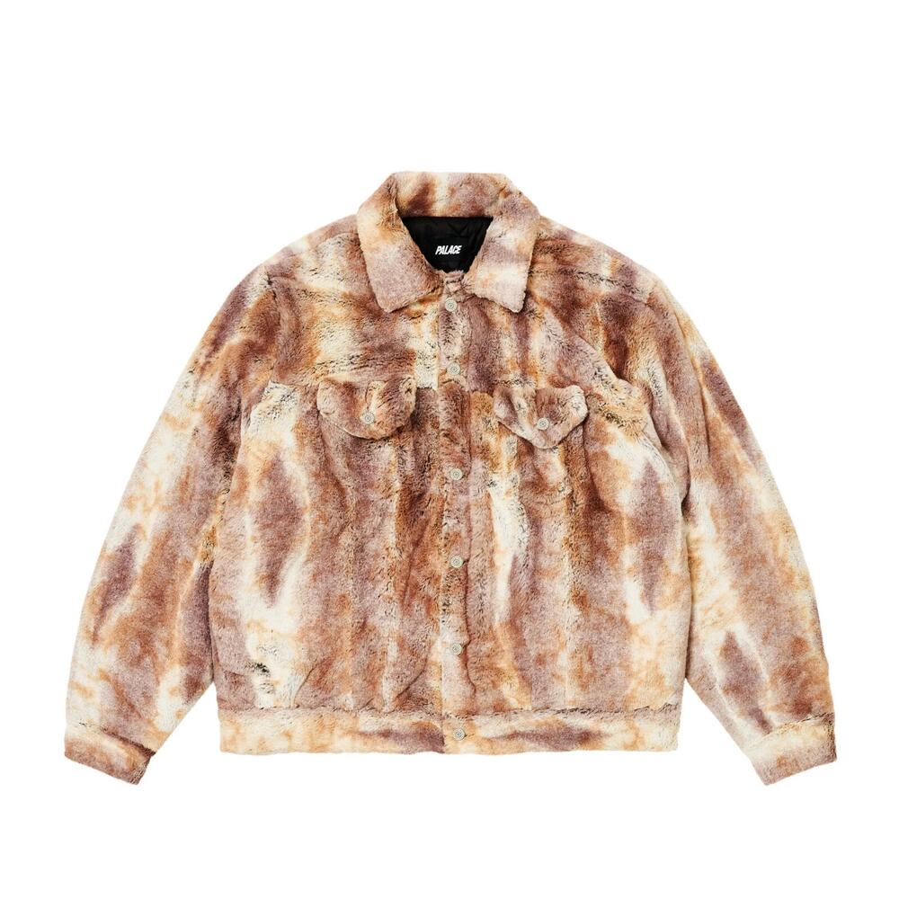 Palace Furry Trucker Jacket Brown